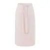 Falda de punto gris para mujer con cintura elástica, ajustada a la cadera, corte recto, holgada, casual, falda larga/falda midi versátil