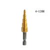 Fabricante Cabello Liso Métrico 3 Piezas Broca Pagoda Broca Escalonada Mango Hexagonal Ranura Recta Juego de Bolsa de Tela Venta al Por Mayor