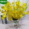 Flor artificial flor falsa Orquídea dançante Arranjo de flores de casamento decoração de cena real flor de 7 hastes com folha orquídea dançante decoração de mesa