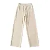 Pantalones Largos Casuales de Terciopelo con Cintura Ancha para Mujer de Otoño e Invierno, Modernos y Versátiles, Pantalones de Pierna Ancha Relajados, Pantalones Rectos