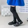 Meias Longas para Meninas para Primavera e Outono, Meias Finas de Malha Anti-Mosquito com Laço, Meias de Princesa, Meias Altas Acima do Joelho para Crianças