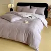 Conjunto de cama de luxo leve de alta qualidade, 60 fios, 100% algodão, jacquard em relevo, conjunto de quatro peças, conjunto de cama de três peças 4