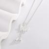 Collar de mariposa y lirio para mujer, estilo chino, de alta gama, ligero, de lujo, con borlas de seda y cadena de clavícula con mariposas.