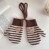 Guantes de invierno para niños y niñas Bebés niños y niñas Lindo rostro sonriente Cálido invierno para niños forrado de vellón Cuello de punto