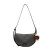 Bolsa Feminina Texturizada de Alta Qualidade com Grande Capacidade, Nova Bolsa Transversal Casual de Verão 2026 com Design de Nicho, Bolsa Dumpling para o Dia a Dia