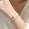 Pulseira de Aço Titânio Dupla Camada Empilhável Nariz de Porco Luxo Leve Europeia e Americana para Mulheres Exquisita Simples de Alta Qualidade Versátil Nicho Não Desbota