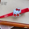 Grampo de Cabelo Gato Vermelho KT Coração de Menina Doce Franja Presilha Lateral Moda Fofa Cabelo Quebrado Presilha Bico de Pato Desenho Animado Acessórios de Cabelo
