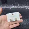 Pendientes Geométricos de Estilo Simple con Diseño Original para Mujer Aguja de Plata S925 con Recubrimiento Ecológico Tienda Compra al por Mayor