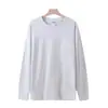 Primavera e Outono Novo Gola Cor Sólida Manga Longa Múltiplas Cores Escolha Moda Casual Senso de Design Gola Redonda Masculino Estilo Solto