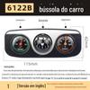 Novo três-em-um multifuncional bússola de bola de bússola de carro com termômetro acessórios de carro fábrica de cabelo liso