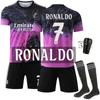 Uniforme de Treino de Futebol 2526 Real Madrid Edição Especial Padrão Dragão Uniforme de Futebol Preto Roxo Não. Camisa 9 Mbappe 5 Bellingar