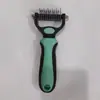 Peine desenredante para mascotas transfronterizo, Cuchillo desenredante para perros y gatos, Peine de acero inoxidable, Peine para eliminar pelo, Peine desenredante y de aseo, Suministros de limpieza para mascotas