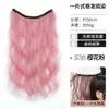 Mecha de Cabelo com Mechas de Uma Peça, Ultraleve e Fina, Aumenta o Volume do Cabelo, Cabelo Sintético Preto Longo Liso, Pequena Peça de Extensão de Cabelo Invisível e Sem Costura