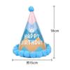 Serie Lunares Brisa Fresca Sombrero de pompón de princesa sombrero de cumpleaños niños fiesta de cumpleaños feliz bola de pelo decorativa pequeño sombrero puntiagudo