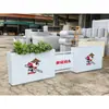 Suporte de Flores de Aço Inoxidável para Exterior Vaso de Flores Varanda Sala de Estar Vaso de Chão Pátio Calha de Flores Divisória de Cerca Caixa de Plantio Canteiro de Flores