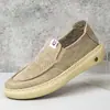Zapatos de Lona Transpirables Nuevos, Mocasines de Moda para Hombre Primavera y Verano, Zapatos Slip-On Casuales para Hombre Estilo Old Beijing, Zapatos Casuales de Suela Gruesa