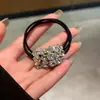 Cuerda para el Cabello Cuadrada de Diamante Brillante de Moda de Lujo Ligero Anillo para el Cabello de Alta Calidad Alta Calidad Alta Calidad Banda para el Cabello con Bola para Cola de Caballo Accesorios para el Cabello