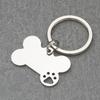 Amazon Mais Vendido Internacional Aço Inoxidável Personalizado DIY Gravado Vazado Patinha de Cachorro Placa de Identificação para Cachorro Anti-Perda