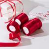 Cinta de Listón Rojo Vino al por Mayor 0.3-8cm Rojo Chino Cinta de Poliéster Cinta Decorativa Festiva para Habitación de Boda