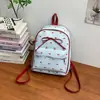 Mochila para Mujer Estilo Coreano Estilo Preppy 2025 Nueva Moda de Invierno Lazo Mochila Pequeña Bolsa para Compras y Viajes