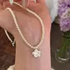 Collar Floral Dulce y Lujoso para Mujer, Simple y a la Moda, Cadena Versátil y Elegante para la Clavícula, Tendencia Gargantilla Estilo Ins