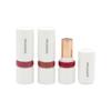 Elogio Plástico Nuevo Blanco Hebilla Tubo de Bálsamo Labial Redondo Plástico Maquillaje Lápiz Labial Tubo Vacío