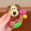 Banda para el cabello para niños, linda cuerda para el cabello de perro, nueva banda para el cabello tejida de dibujos animados para niña, tocado para niña, coleta duradera, cuerda para el cabello