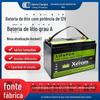 Bateria de Fosfato de Ferro Lítio 12V100Ah Lead-To-Lithium para Armazenamento de Energia Solar em RV, Pode Ser Conectada em Série e Paralelo, Grande Capacidade para Veículos Elétricos