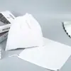 Em estoque Saco descartável não tecido balde com cordão único saco de grande capacidade armazenamento capa de sapato à prova de poeira logotipo para impressão