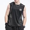 Chaleco de Verano para Hombre Camiseta sin Mangas de Secado Rápido Seda de Hielo Fresca Top Deportivo Suelto para Correr Manga Corta Ropa de Entrenamiento Fitness
