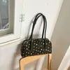 Bolsa de ombro de bolinhas nicho estilo coreano, bolsa Boston para mulheres, nova coleção 2026, fresca e moderna, bolsa de axila fashion para o trabalho