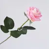 Flores Artificiais de Rosa com Revestimento de Borracha, Novo Estilo, para Decoração de Casa, Buquês de Casamento, Buquês de Flores Artificiais de Rosa de Alta Qualidade