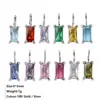 Estilo de Lujo Accesible Ins Francés Colgante Exquisito DIY Acero Inoxidable Chapado en Oro de 18K Coloridos 6*3mm Rectangulares Geométricos Accesorios
