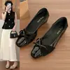 Zapatos Mary Jane con Plataforma Elegantes de Lazo Francés 2026 Nuevos para Primavera/Otoño de Boca Baja Planos sin Cordones para Commuting para Mujeres