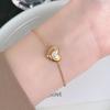 Pulseira Amor Fosca Escovada Design Nicho Estilo Coreano Puxar Ajustável Temperamento Feminino Combina com Tudo Pulseira de Alto Nível Joia