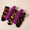 Meias Halloween Tendência Transfronteiriças, Meias de Cano Médio Moda Outono e Inverno, Meias Populares com Atmosfera de Feriado para Mulheres