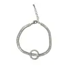 Anel Pulseira de Anel Full Diamond Brilhante Super Moda Versátil Luxo Leve Exquisito Francês Personalidade Temperamento Feminino Joias de Alta Qualidade Atacado