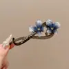 Pin para el pelo lujoso de tamaño grande con un delicado lazo, elegante y con estilo, pinza retorcida dulce estilo coreano para cabello grueso
