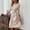 Vestido casual de moda cruzada para mujer, nuevo para primavera y verano 2026 de Amazon, sencillo y versátil, ajustado, de longitud media