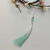 Guanshan Yue Novo 12CM Tassel Gradiente Metal Lótus Roupa Infantil Saia Rosto de Cavalo Acessórios Hanfu Cheongsam Aba de Pressão