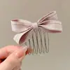 Nuevo peine anti-deslizante estilo coreano con un delicado lazo de mariposa, diseñado para mujeres, creando un peinado alto elegante, y con un elegante pasador lateral y accesorio para el cabello