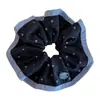 Goma para el pelo scrunchie de retazos de tela de lunares y bloques de color retro de nicho coreano para mujer, accesorio versátil para coleta