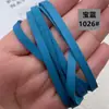Materiales Hechos a Mano Cordón Plano de Cuero Cordón de Cuero Sintético Cordón de Piel de Ciervo Tira de Cuero Compuesto Ancho 4 mm Terciopelo Coreano Cuero de un Solo Lado