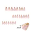 Estampado en Caliente 3D Uñas Cortas Almendra Uñas Portátiles Manicura Más Vendida en Europa y América Uñas Postizas Uñas de Presión