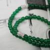 Colar Pulseira Corrente de Clavícula Jade Verde Tendência com Contas de Painço Ágata Verde Gelo Calcedônia para Mulheres com Acabamento de Luxo