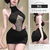 Malla con ribete de encaje, vestido bodycon transparente seductor, lencería sexy, camisón transparente sensual y seductor 4153