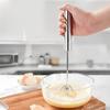 Batidora de Huevos Semi-Automática de Prensa y Giro para el Hogar de Acero Inoxidable Manual para Hornear Batidora de Crema de Huevo Revuelto de Huevo