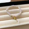 Pulseira de Pérola Gota de Óleo de Pitaya Banhada a Ouro Real Pulseira Simples Fashion Fofa de Desenho Animado Joias de Nicho de Alta Qualidade