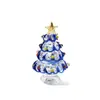 Vidrio Esmaltado Zibo 6.5cm Adorno Sólido de Árbol de Navidad Decoración Navideña Adorno Creativo de Escritorio Artesanía Transfronteriza
