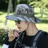 Chapéu de Pescador Novo Estilo Chapéu de Sol de Verão para Exterior Chapéu de Proteção Solar Casual Masculino Chapéu de Sol Camuflado para Pesca Venda por Atacado